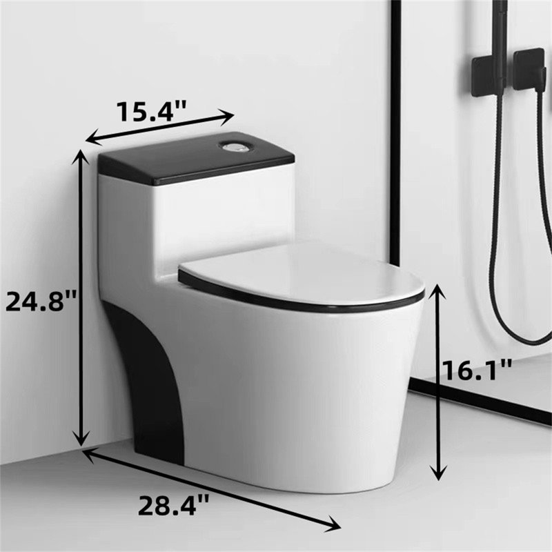 WATERMONY 1.6 Gallons Per Minute GPF Elongated Comfort Height Floor